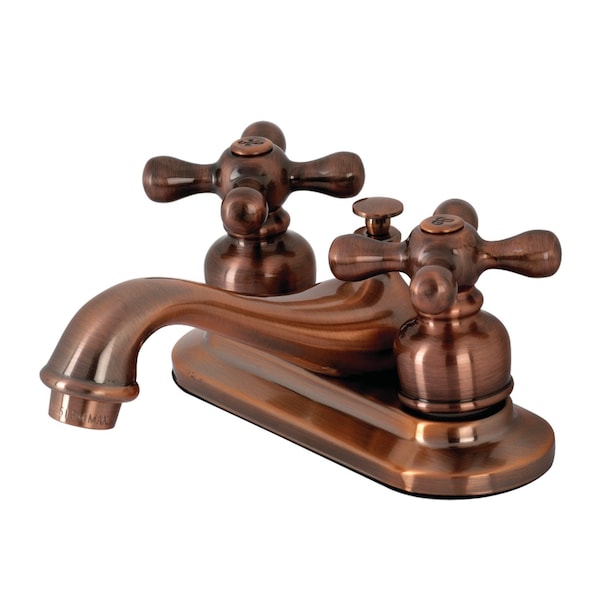 KB606AX Restoration 4" Centerset Bathroom Faucet, Antique Copper